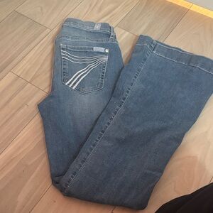 7 For All Mankind Blue Boot Cut Jeans
